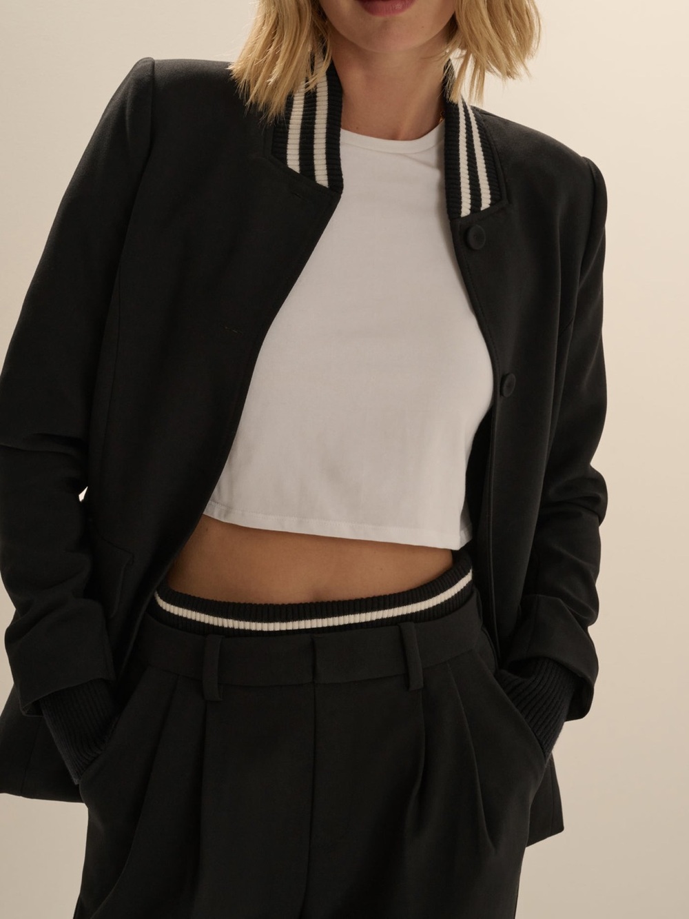Favorite Daughter - THE VARSITY BLAZER - Black - Size M